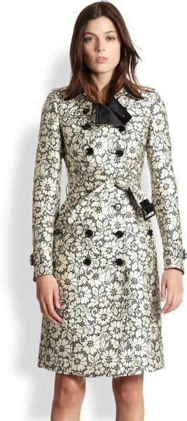 burberry black brocade lace trench coat|burberry shell trench coat.